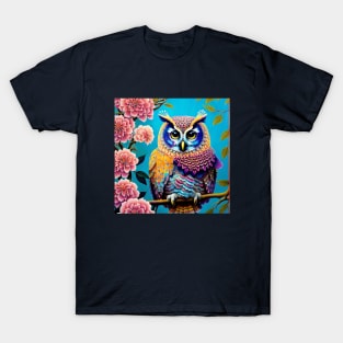 Beautiful Colorful Owl T-Shirt
